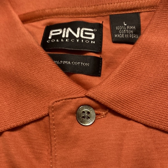 Ping Collection Mens burnt orange polo - Picture 3 of 3